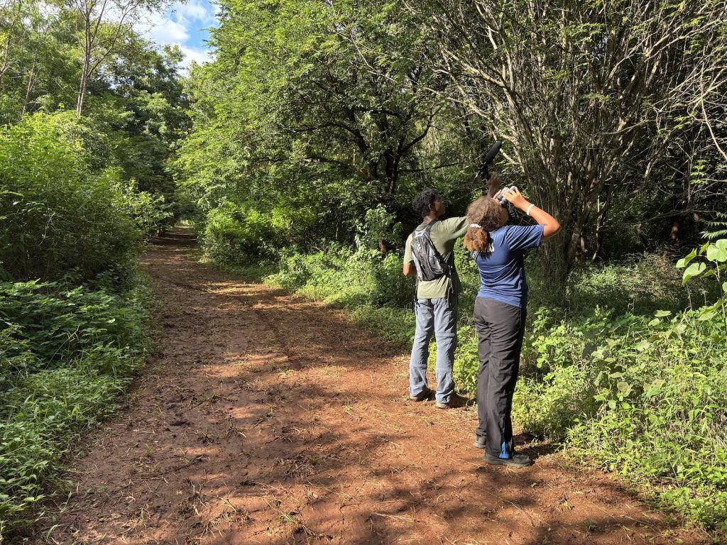 Reuben and Nora of the MIS Birding Club